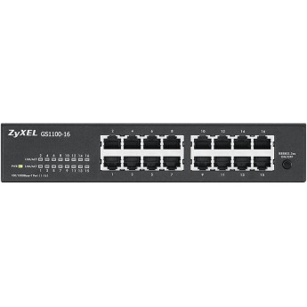 Коммутатор Zyxel GS1100-16E-EU0101F 16x1Гбит/с неуправляемый