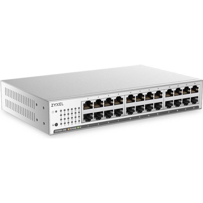 Коммутатор Zyxel 24x1Гбит/с неуправляемый GS1100-24E-EU0104F