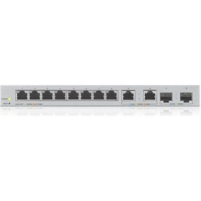 Коммутатор ZYXEL 8x1Гбит/с 2x2.5Гбит/с 2SFP+ управляемый XGS1210-12-ZZ0102F