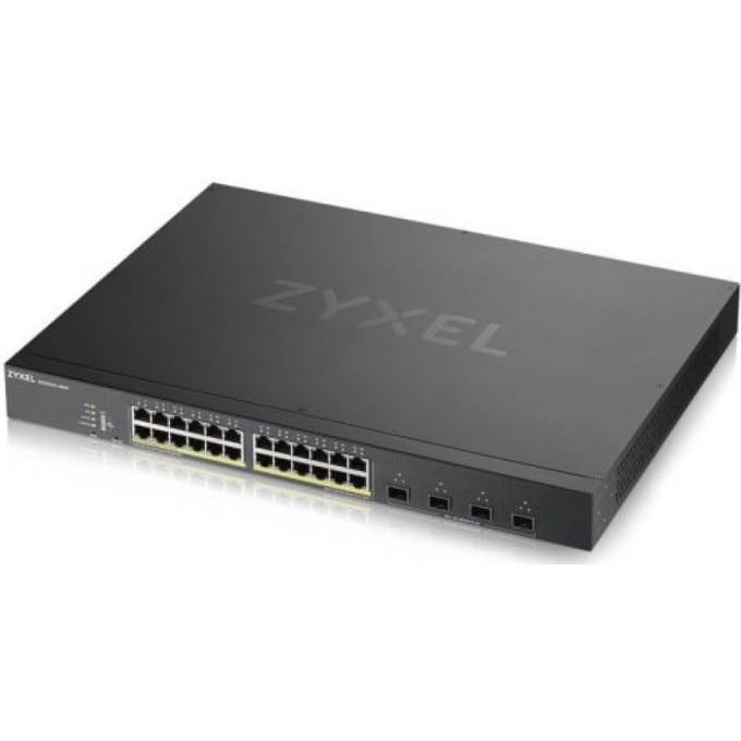 Коммутатор ZYXEL NebulaFlex (L2+) 24x1Гбит/с 4SFP+ 24PoE+ 375W управляемый XGS1935-28HP-EU0101F