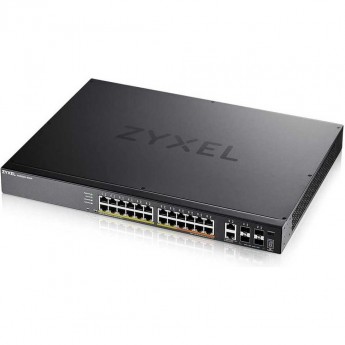 Коммутатор ZYXEL NEBULAFLEX PRO XGS2220-30 XGS2220-30-EU0101F 24x100Mb 24G 2x10G 4SFP 4SFP+ управляемый
