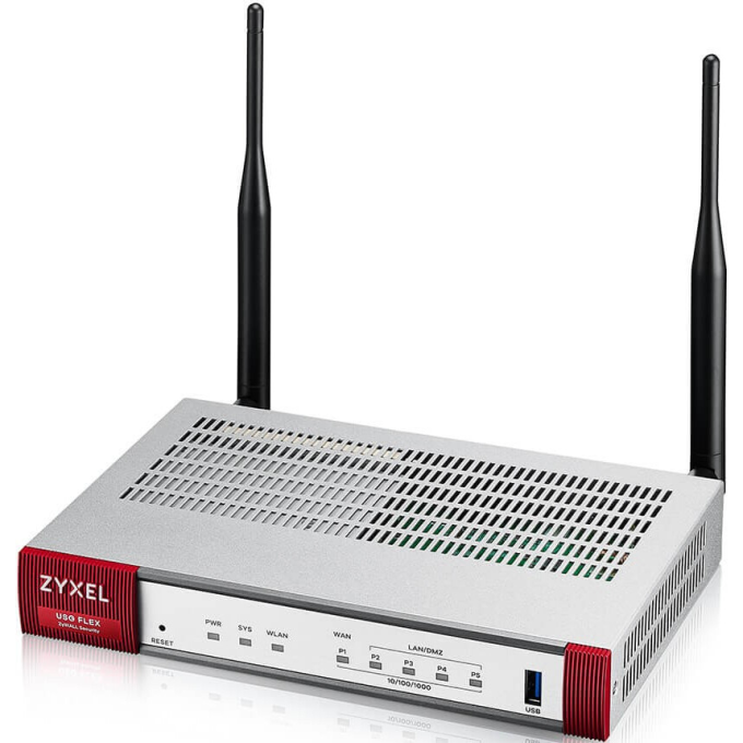Межсетевой экран ZYXEL USG FLEX 50H () 10/100/1000BASE-TX красный USGFLEX50H-EUCI01F