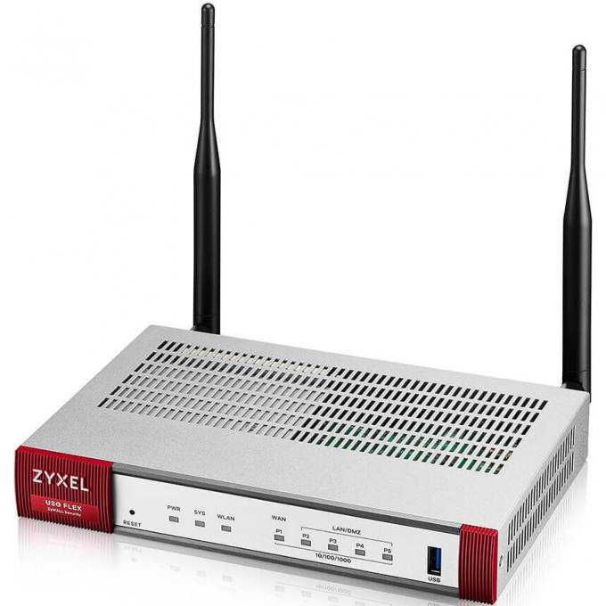 Межсетевой экран ZYXEL USG FLEX 50H () 10/100/1000BASE-TX красный USGFLEX50H-EUCI01F